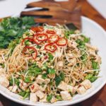 Food By Joe Recipe Spicy Asian Peanut Tofu Noodle Salad Pasta Sesame