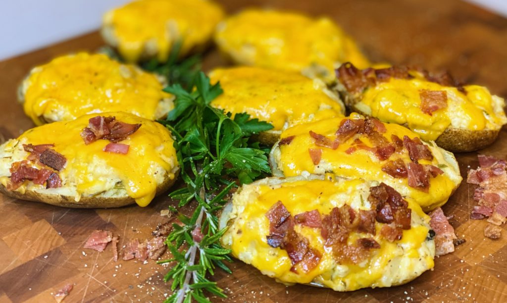 Food By Joe Recipe Twice Baked Potatoes Cheddar Bacon