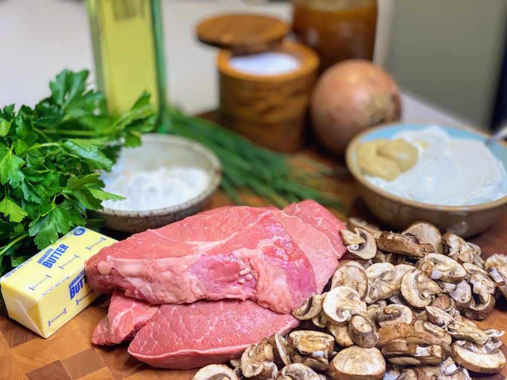 Food By Joe Recipe Beef Stroganoff Mushroom Cream Egg Noodles Pasta