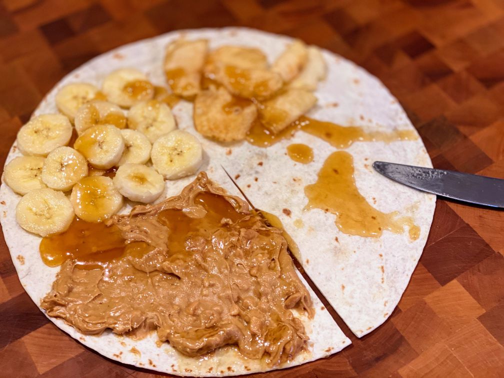 Food By Joe Recipe Peanut Butter Crunch Wrap Tortilla Banana Honey