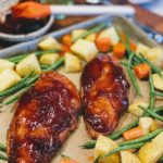 Optimized Food BY Joe Recipe One Pan Sheet Pan BBQ Barbecue Chicken Roasted Vegetables