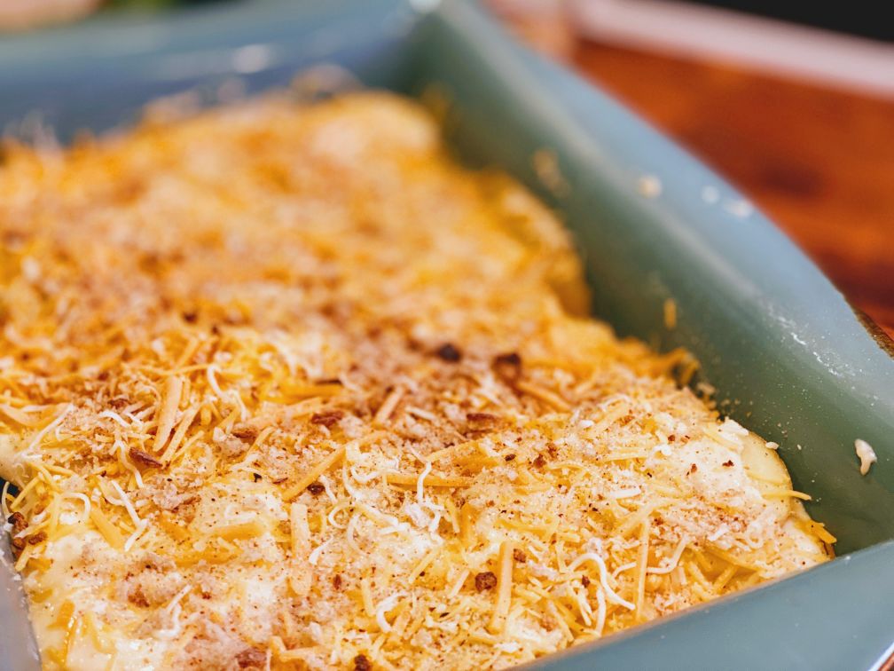 Optimized Food By Joe Recipe Cheesy Scalloped Potatoes Au Gratin Cheddar Cheese Garlic