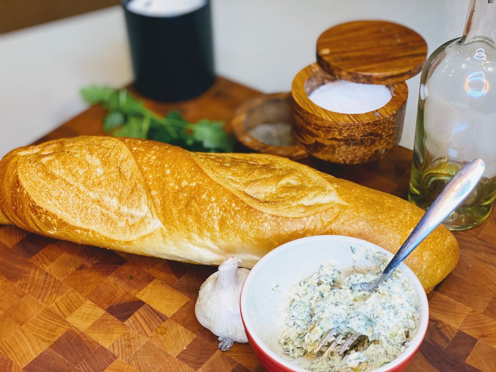 Food By Joe Recipe Crispy Crunchy Garlic Bread Herb Butter Toasted