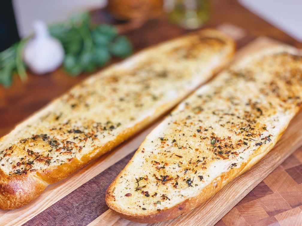 Food By Joe Recipe Crispy Crunchy Garlic Bread Herb Butter Toasted